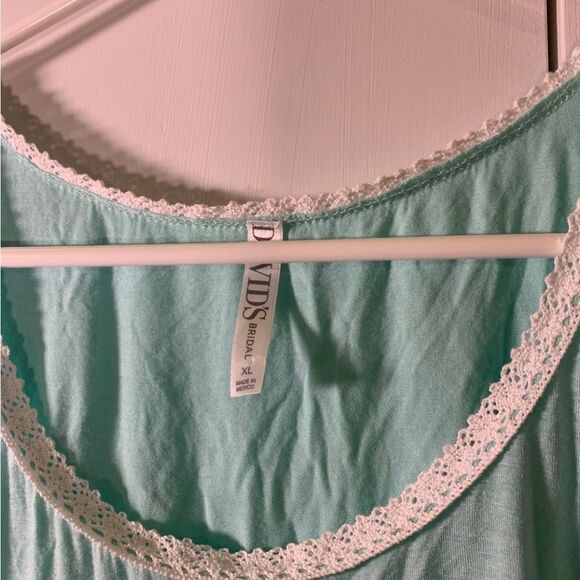 David’s Bridal XL Mint Pajama Tank Top - Picture 4 of 6